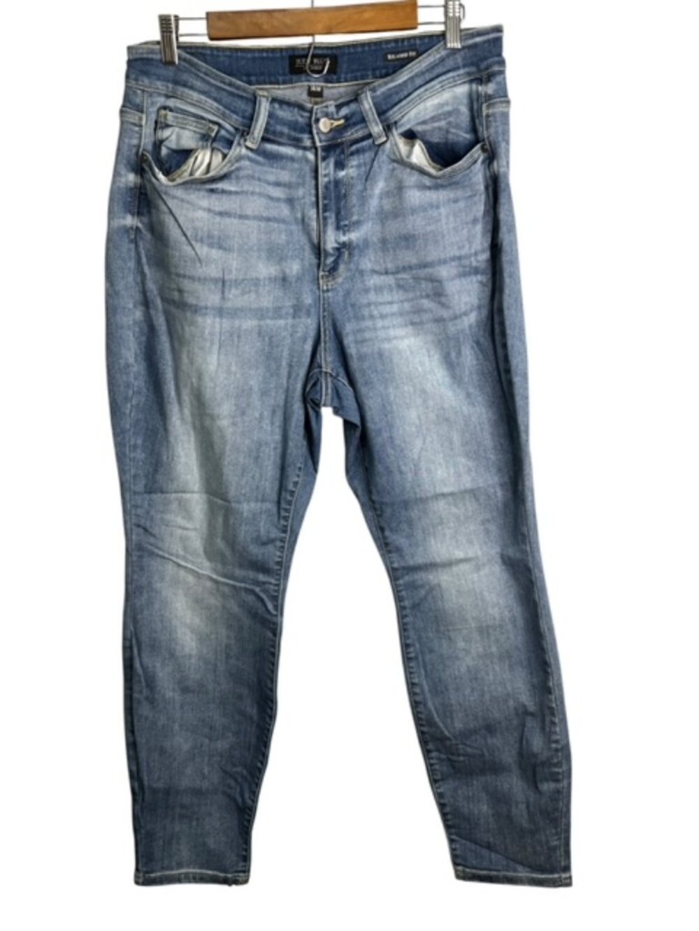 Judy Blue Jeans Women's 14W Relaxed Fit High Rise Denim Blue